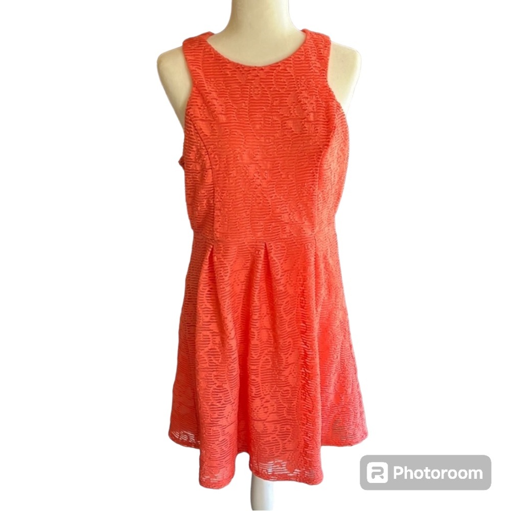 Maurices Coral Sleeveless Lace Keyhole Back Fit & Flare Dress Size XL
